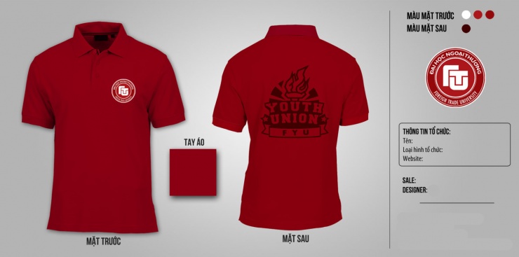 Mẫu áo đồng phục YOUTH UNION U4774